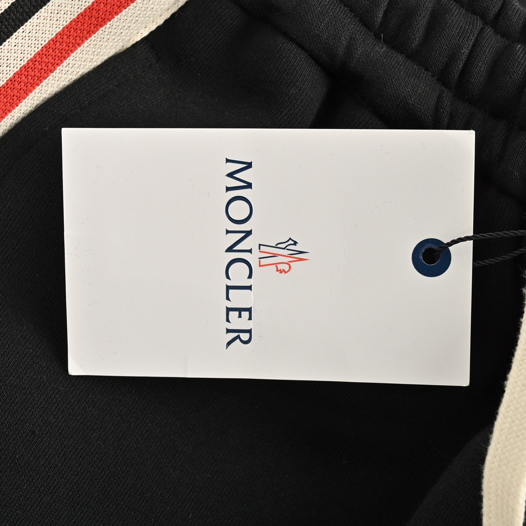 Moncler 24Fw embroidered logo webbing trousers