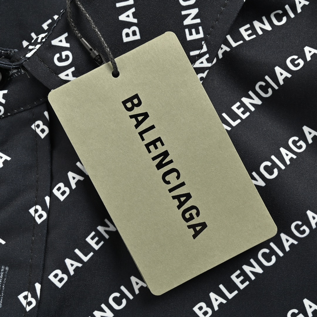 Balenciaga 24ss full print barrage short sleeve shirt
