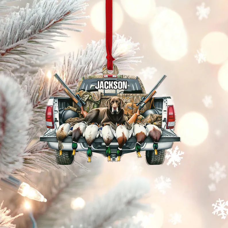 Duck Hunting Christmas Ornament