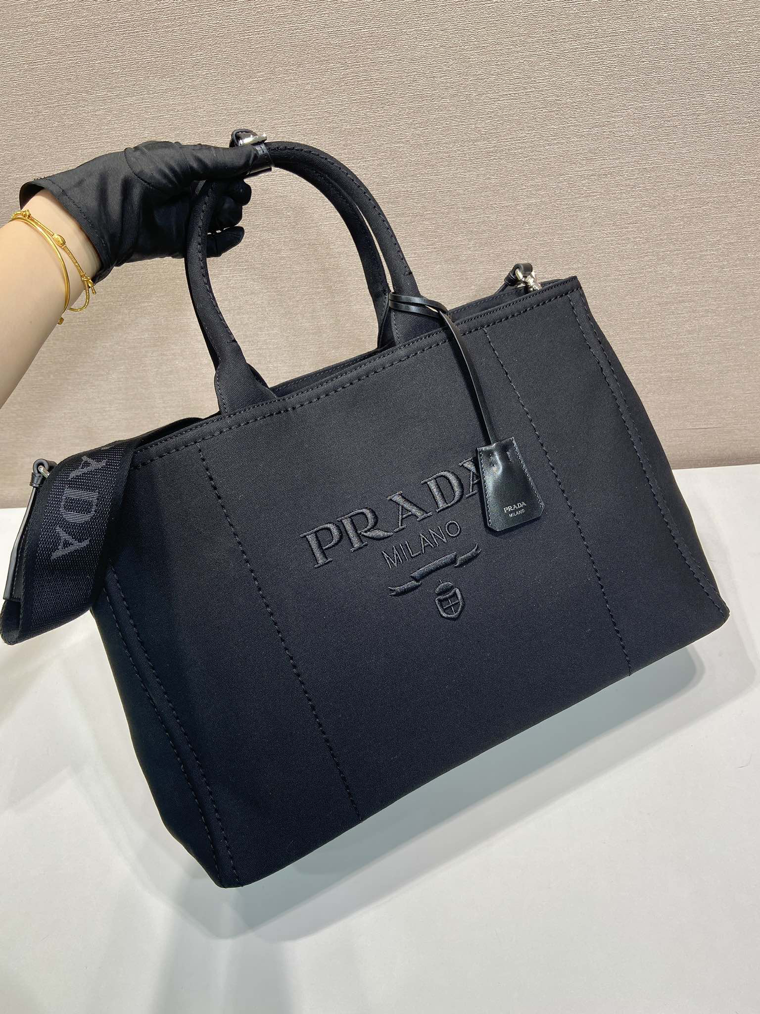 Prada Canvas Tote Bag 2VG131