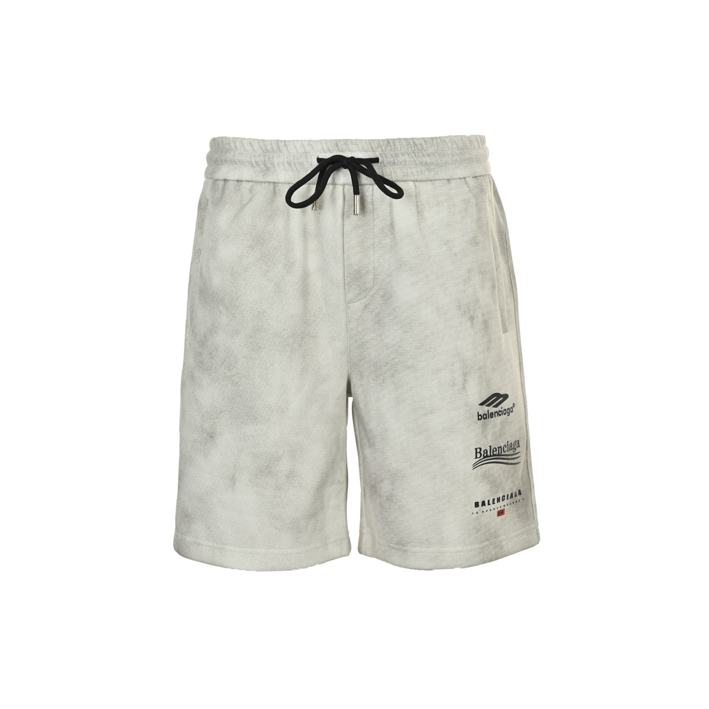 Balenciaga Washed Logo Lettering Shorts