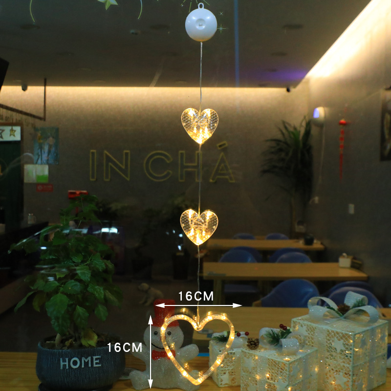 LED Decorative Light Christmas Suction Lamp Creative Light (3 pieces)