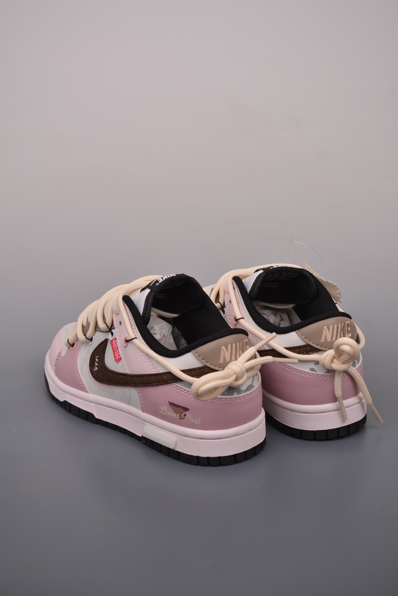 Nike SB Dunk Low Valentine's Day Pink and White Heart-Stirring Email Graffiti
