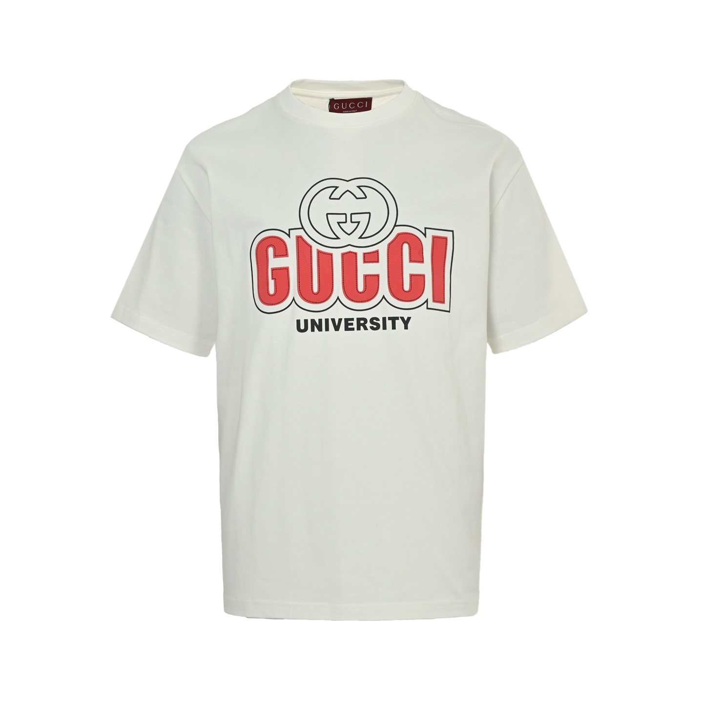 Gucci 25ss short sleeves with lettering print on chest