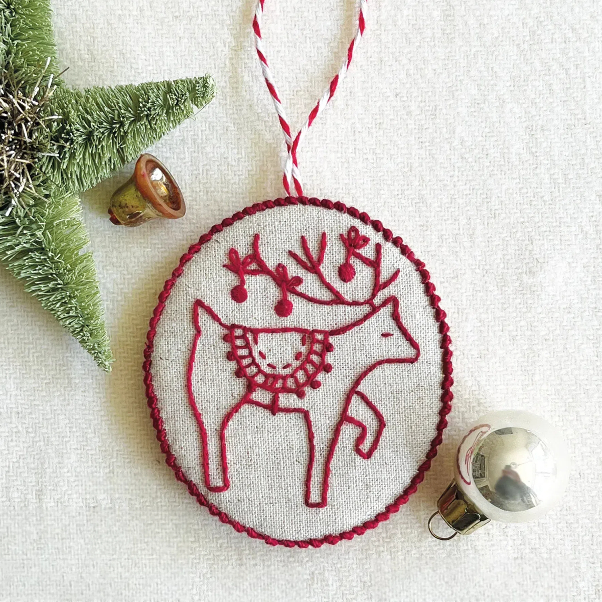 Hand Embroidery Christmas Ornaments Kit