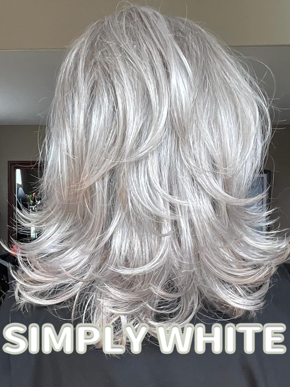 Mid-length Layered GLAM Wig With Classic Waves