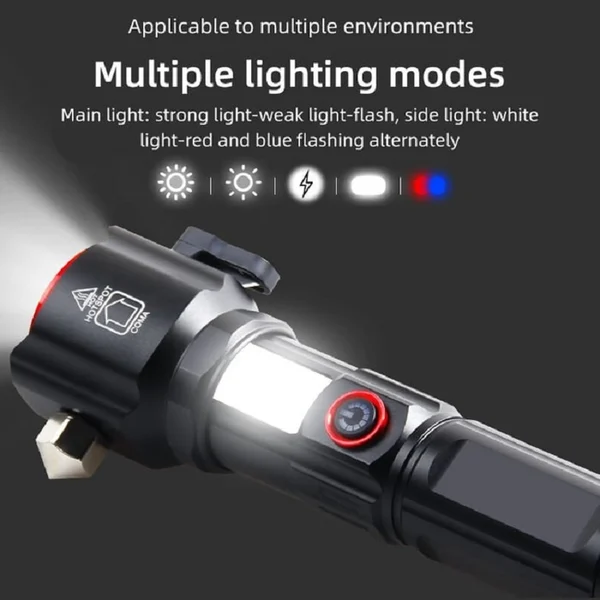 🔥 2024 Hot Selling Multi-Functional Flashlight 🔥 1KM Long Distance Emergency Flashlight