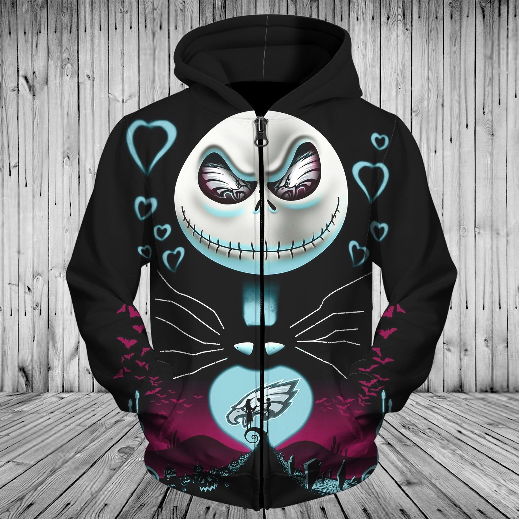 EAGLES HOODIE 3D CHR