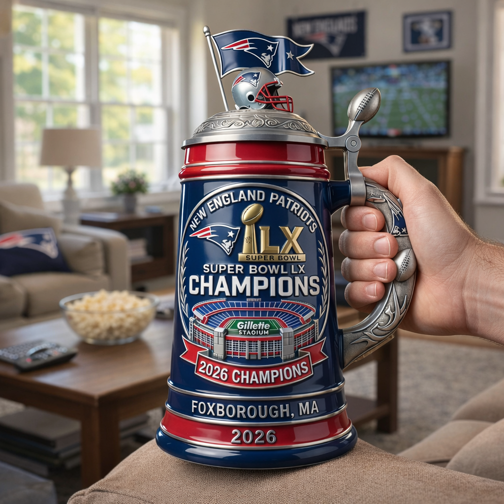 New England Patriots 2026 Super Bowl Championship Stein