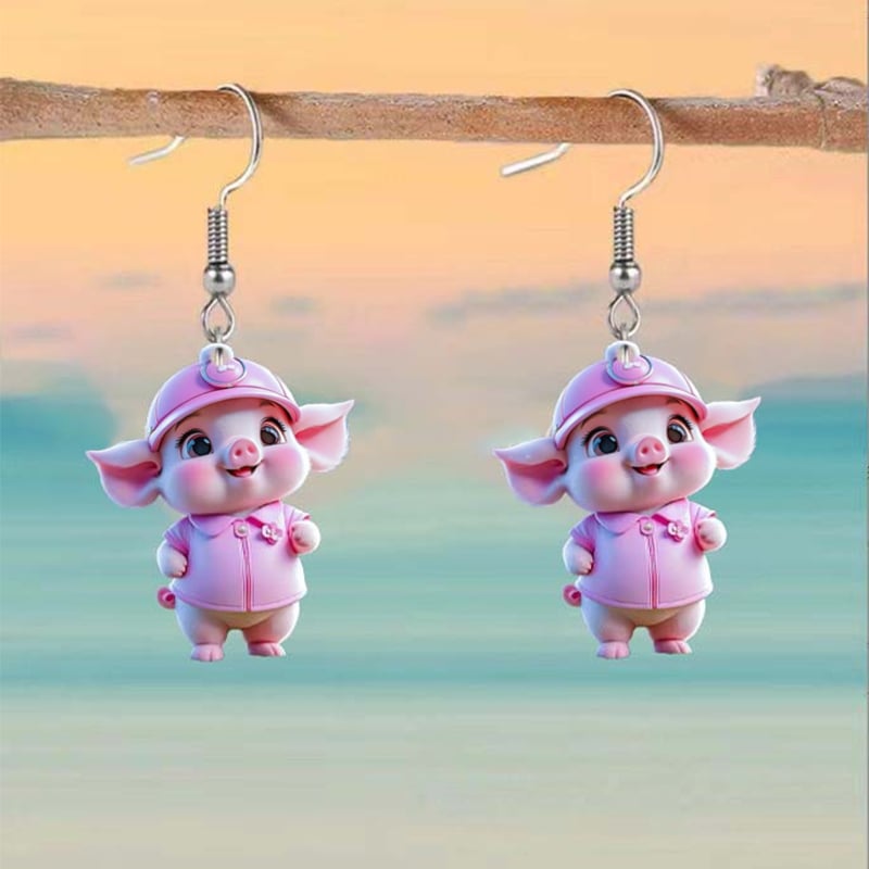 🐷Adorable Pink Pig Earrings