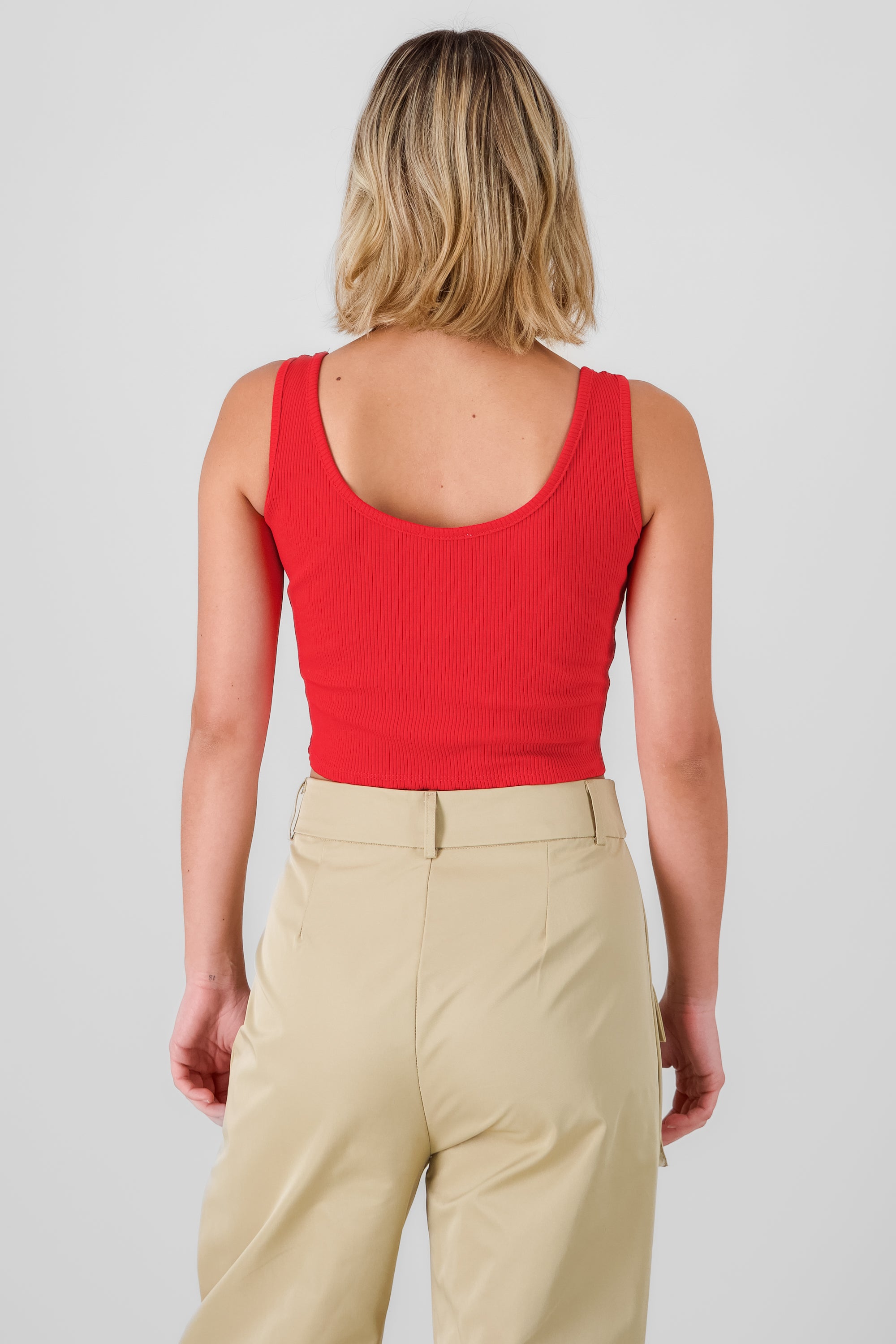 Sleeveless Ribbed Top