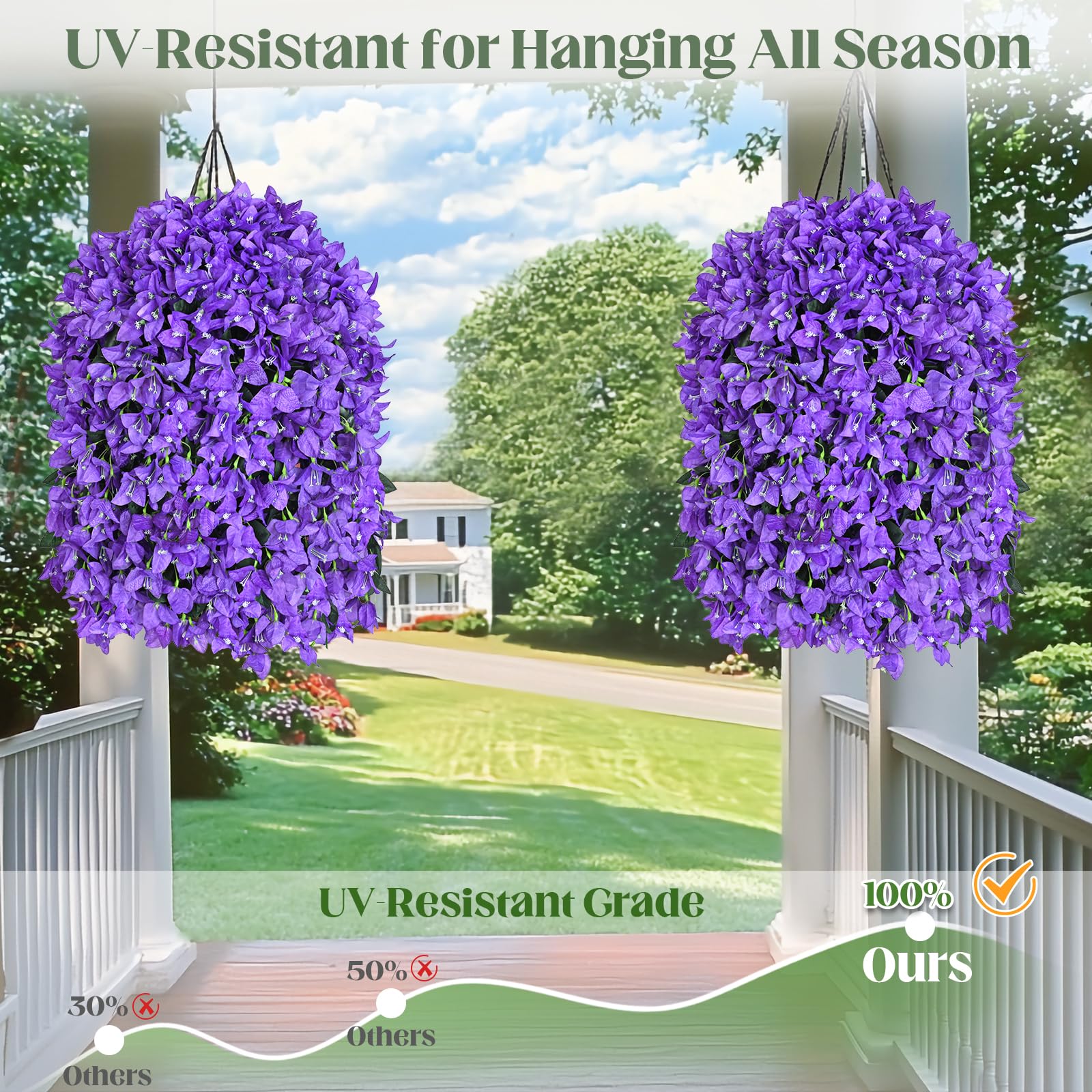 🔥ON SALE - 45% OFF🔥Realistic Faux Silk Bougainvillea Flowers, - UV resistant, Waterproof, Windproof