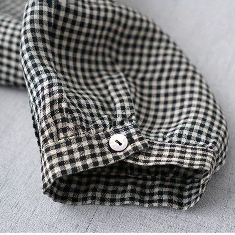 Retro Doll Collar Plaid Printed Comfy Midi Dress