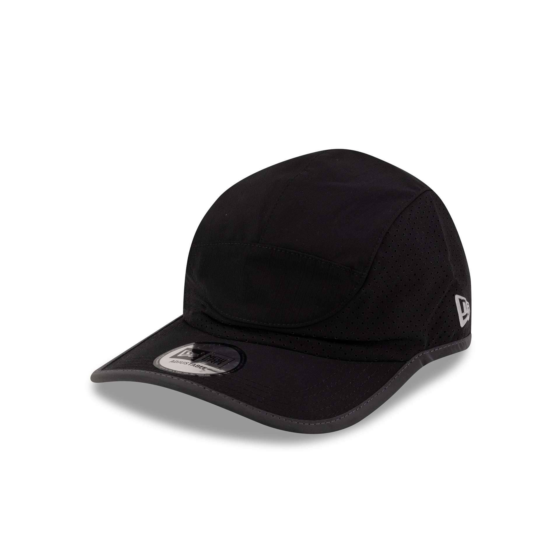 New Era Branded Train Performance Black Runner Hat