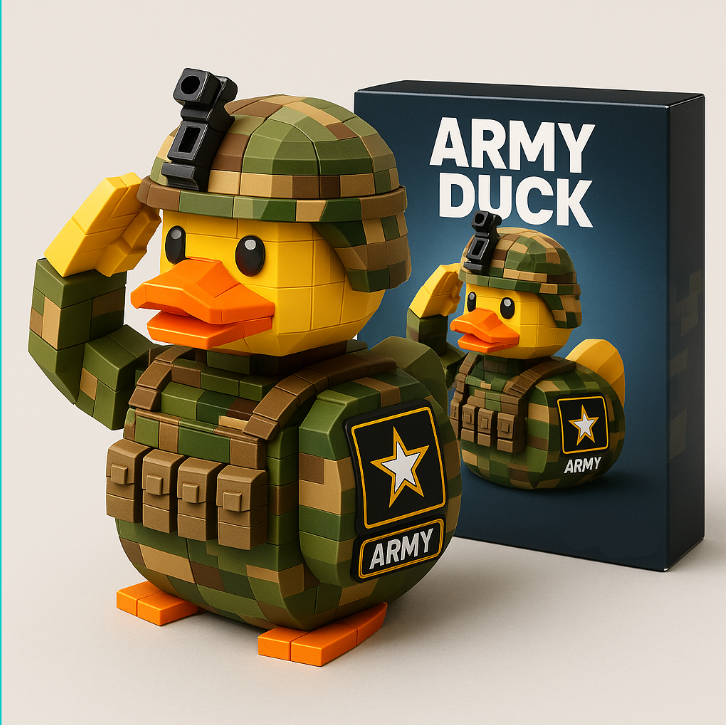 Military Uniform Salute Puzzle Duck