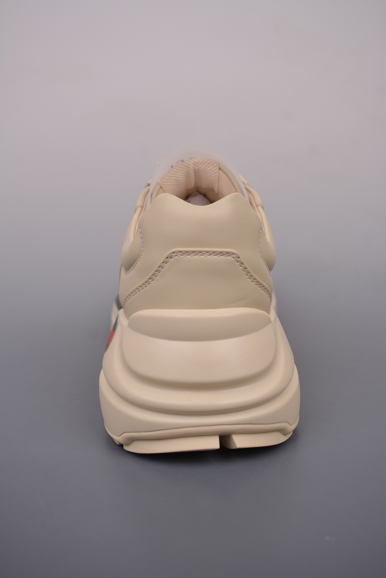 Gucci Ivory white long stripe green and red print