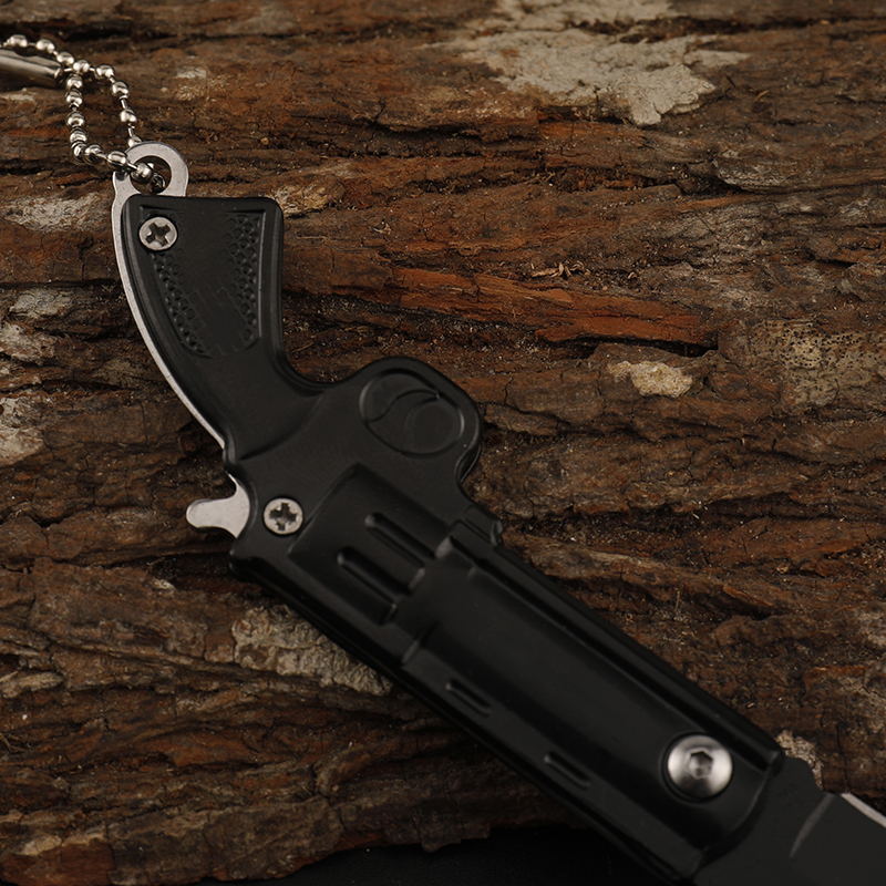 Gun Shape Tactical Folding Key Chain Knife