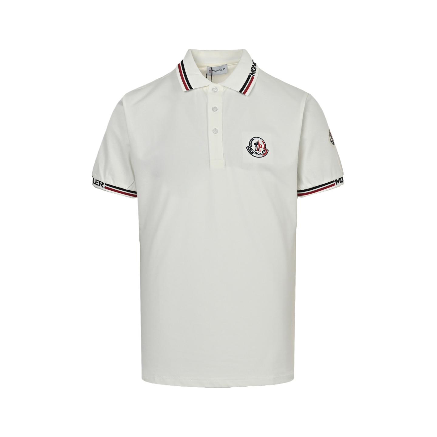 Moncler 25ss embroidered logo polo short sleeve