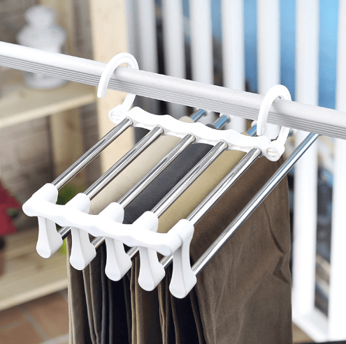 Multifunctional Stainless Steel Magic Pants Rack Multi-Layer Storage