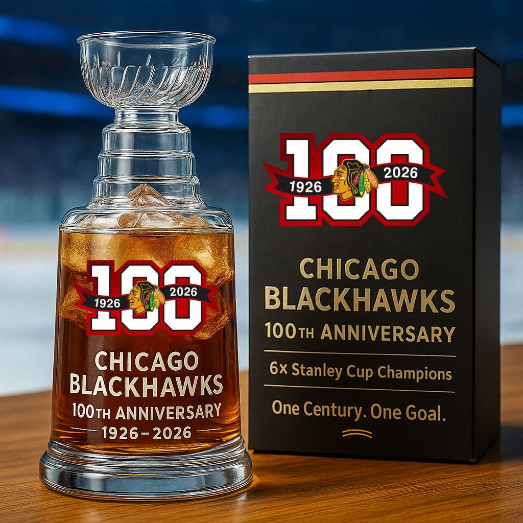 New York Rangers 100th Anniversary Whiskey Glass