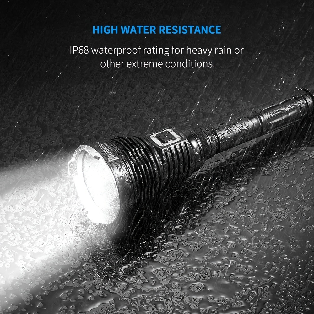 WUBEN T101 Pro Bright LED Flashlight, Waterproof Rechargeable Torch Light For Outdoor Camping Hiking Hunting Adventure And Searching, 3500LM