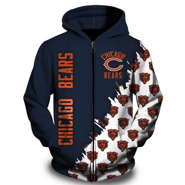 CHICAGO BEARS HOODIE PRINTED VIP 3D 35