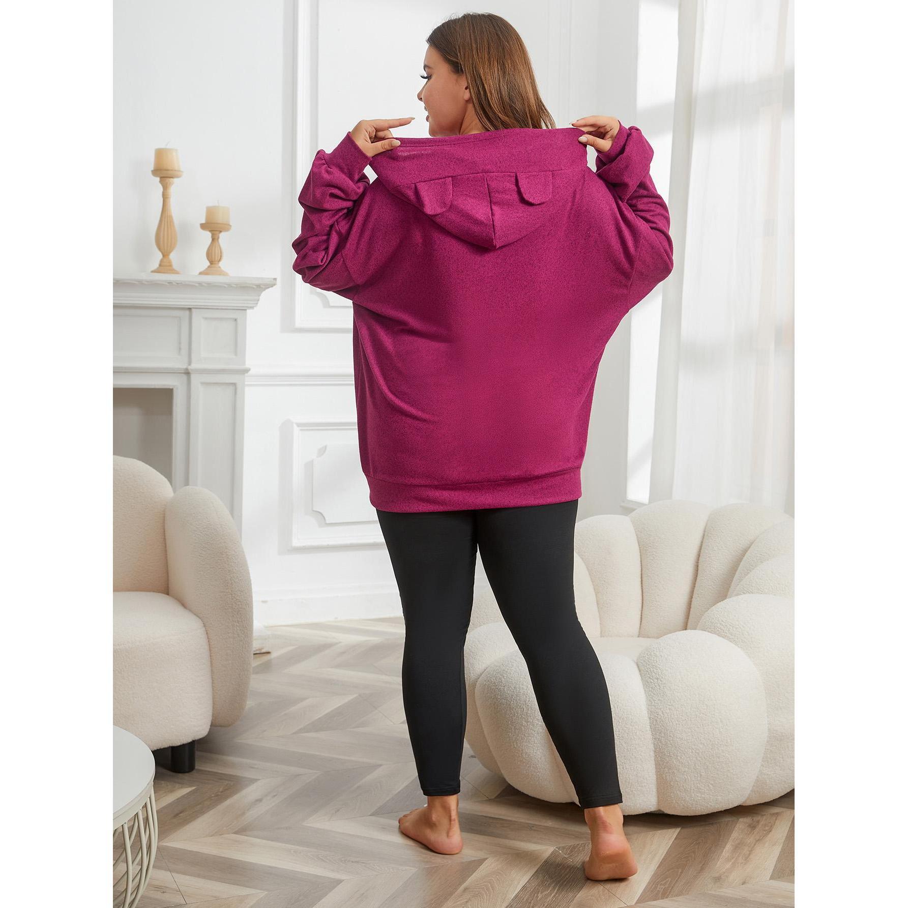 Plus Size Pajamas Home Wear Women Autumn Winter Sports Casual Sweatshirt Tights Two Piece Set Can Be Worn outside