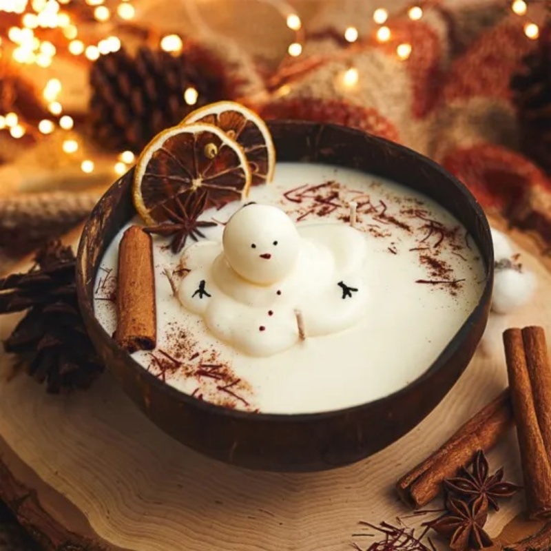 Christmas Snowman Candle🕯️