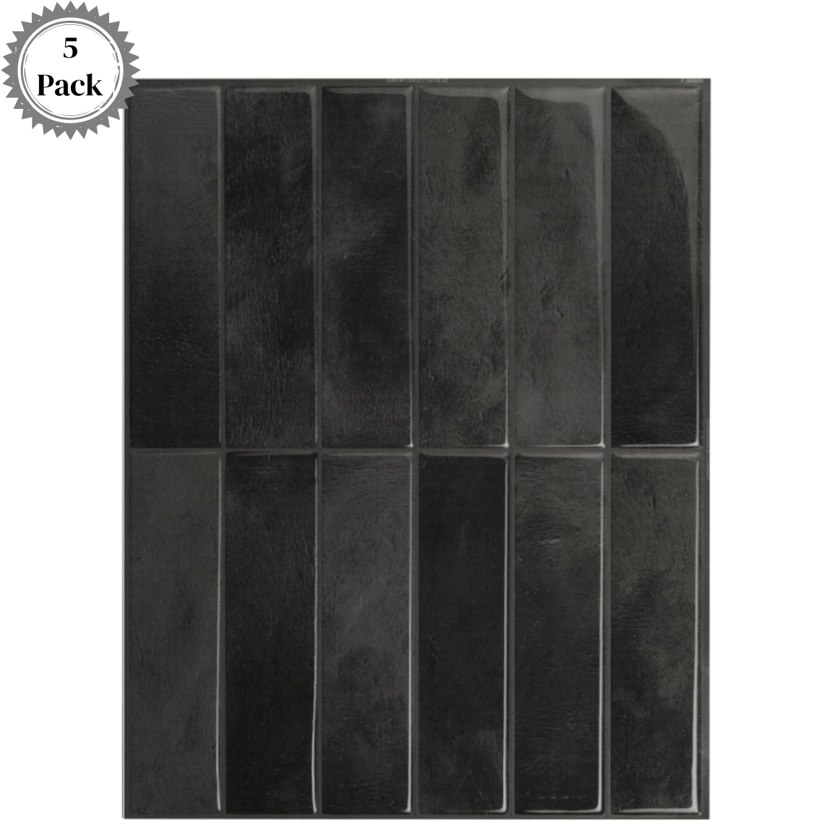 Set of 5 Pack 3D Adhesive Peel and Stick Tile Backsplash
