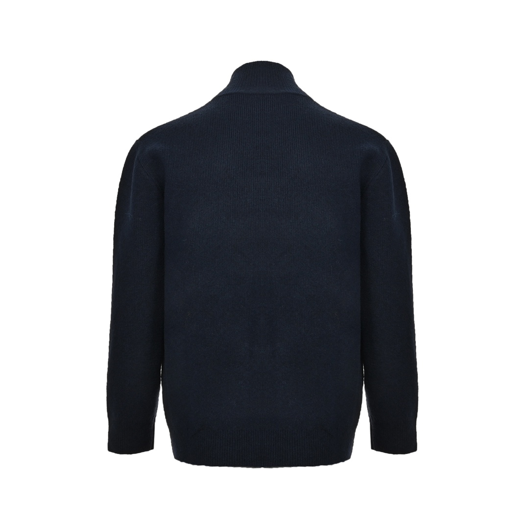 Prada 24Fw inverted triangle knit zipper cardigan jacket