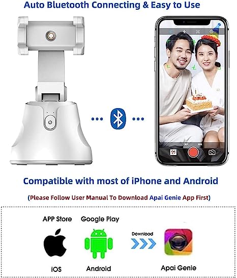 (🔥Last Day Promotion-SAVE 50% OFF)🎥360° Auto Tracking Smart Phone Holder-BUY 2 GET 10% OFF & FREE SHIPPING！