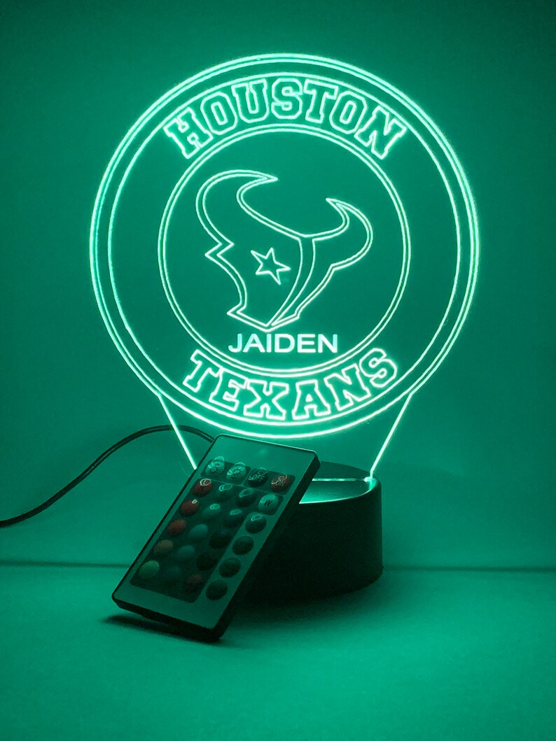 HOUSTON TEXANS 3D LAMP PERSONALIZED