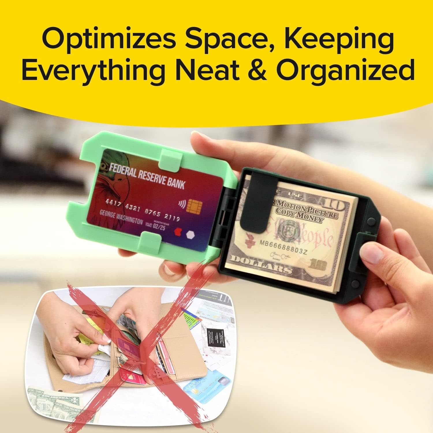 The same design as the TV! Ultra-thin aluminum case anti-theft wallet 💳 Press once to open, defeating electronic thieves in an instant!