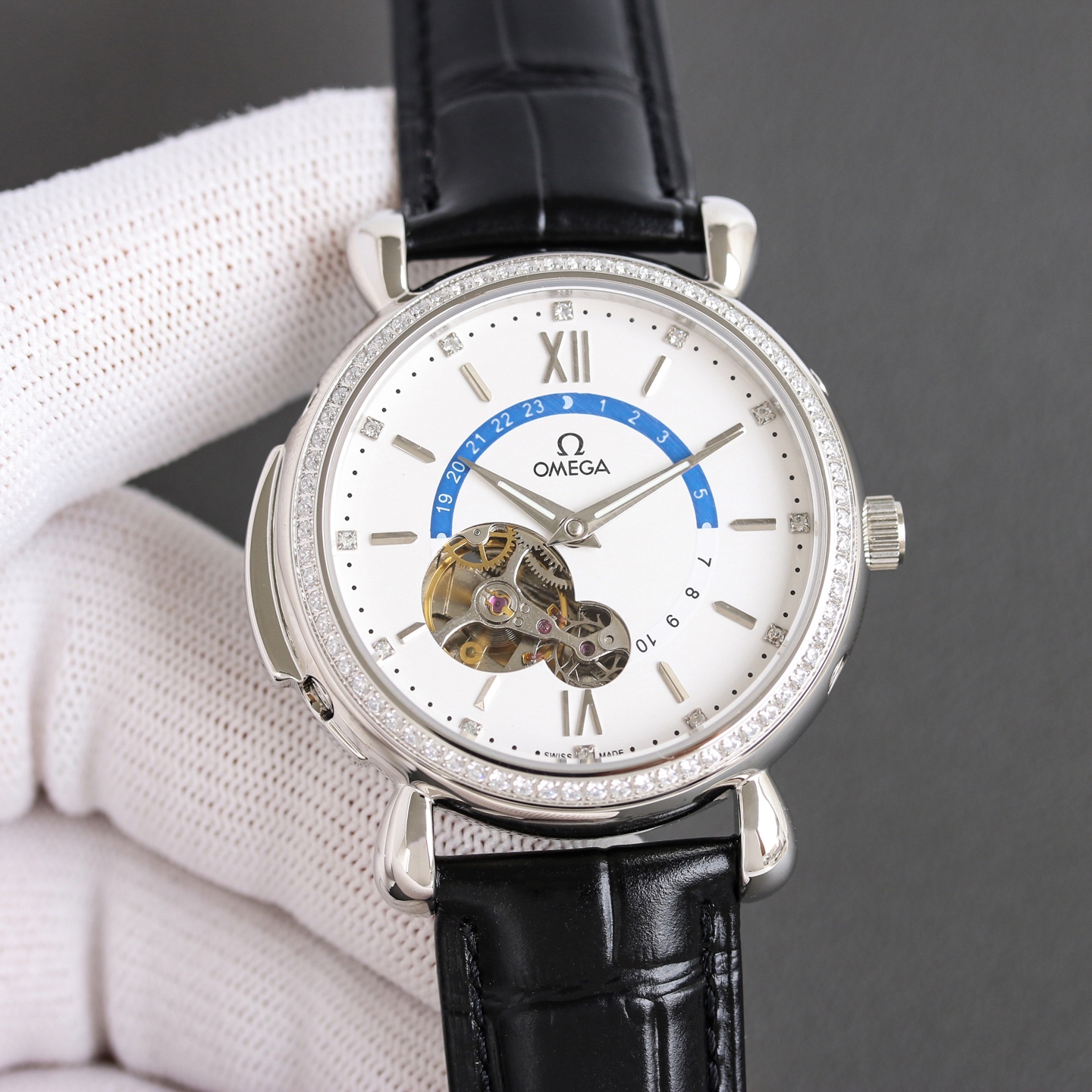 Omega Men's Full Diamond Set Watch