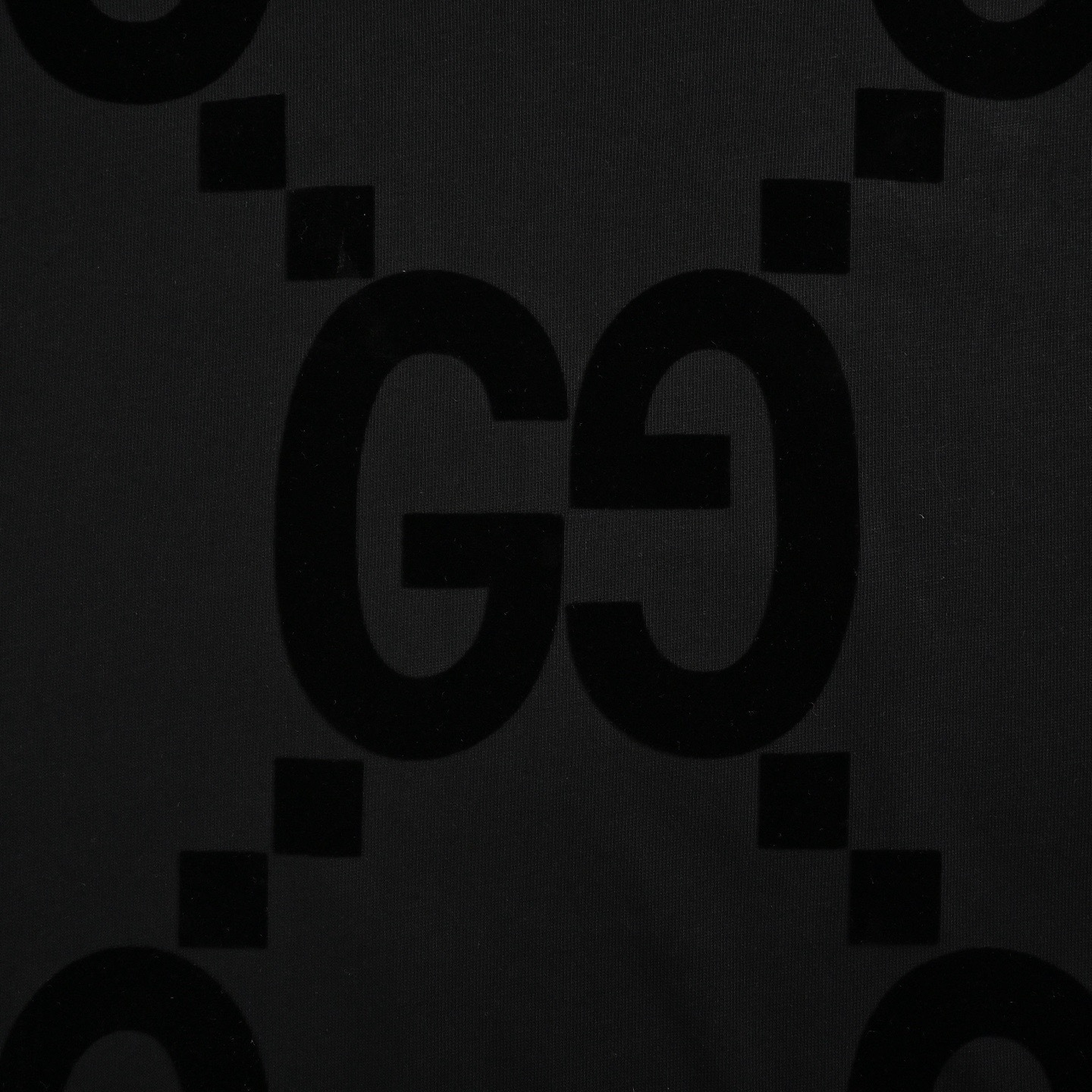 Gucci 25ss Double G flocked short-sleeved shirt