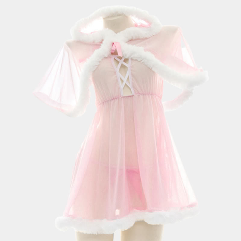 See Through Cloak Lingerie Dress