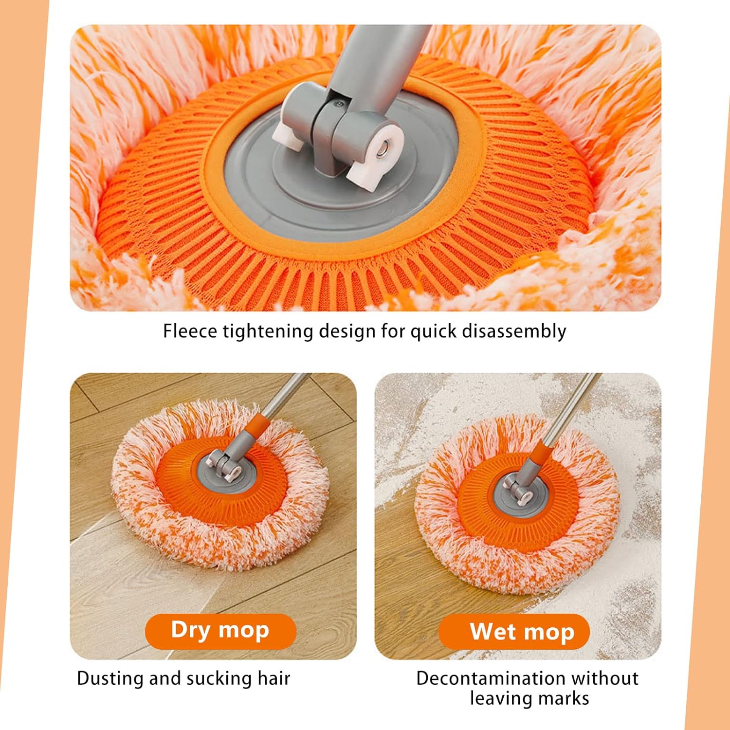360° Rotatable Housework Cleaning Mop With Microfiber Mop Head  --BUY 2 SETS GET 15% OFF & FREE SHIPPING
