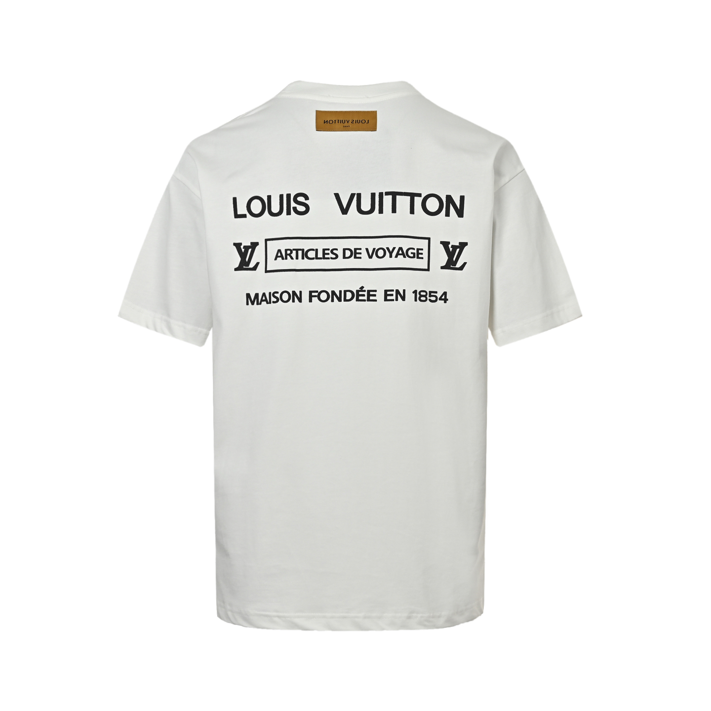 Louis Vuitton 25ss back lettering foam print short sleeves