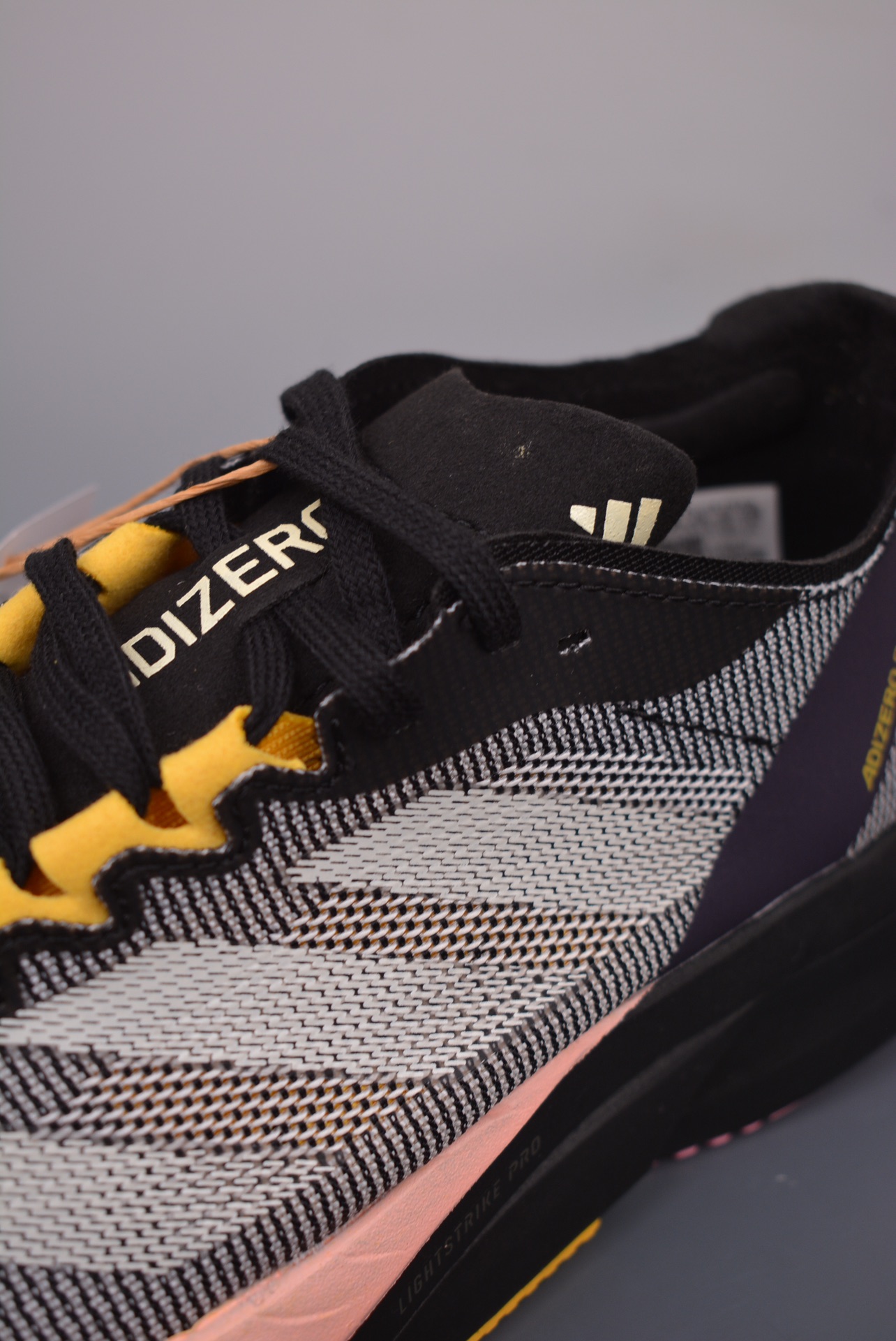 Adidas Adizero Boston 12 Black Gray Yellow