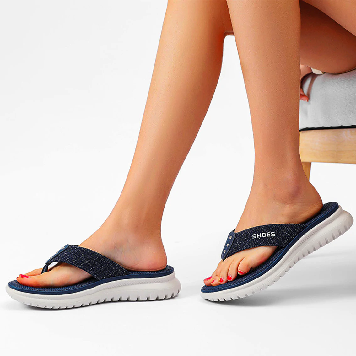 Women Flip Flop Slides Comfortable T- Strap Slippers