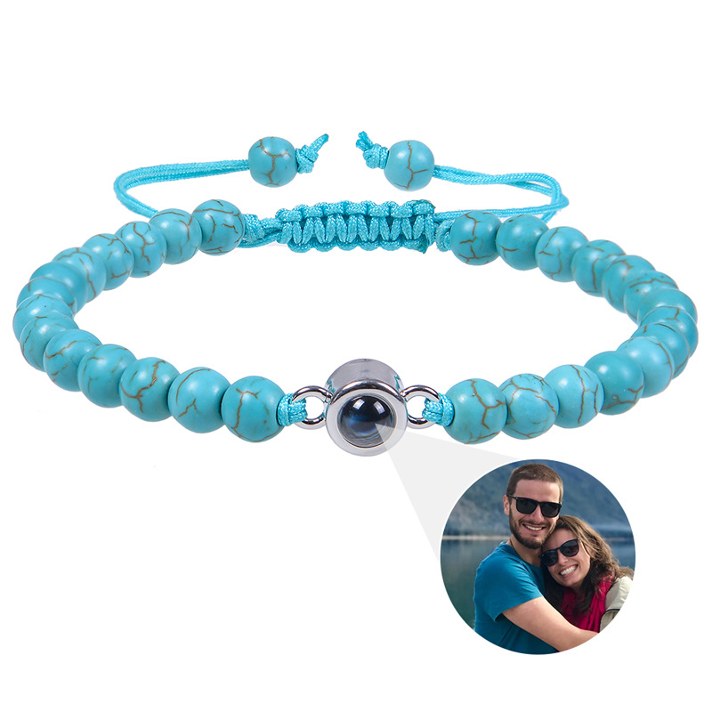 Personalized Photo Projection Beads Bracelet Sincere Gift For Her