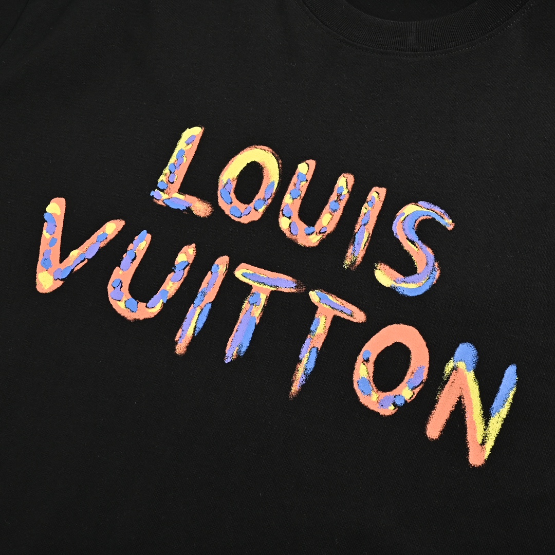 Louis Vuitton 24ss hand-painted funny sunflower print short sleeves