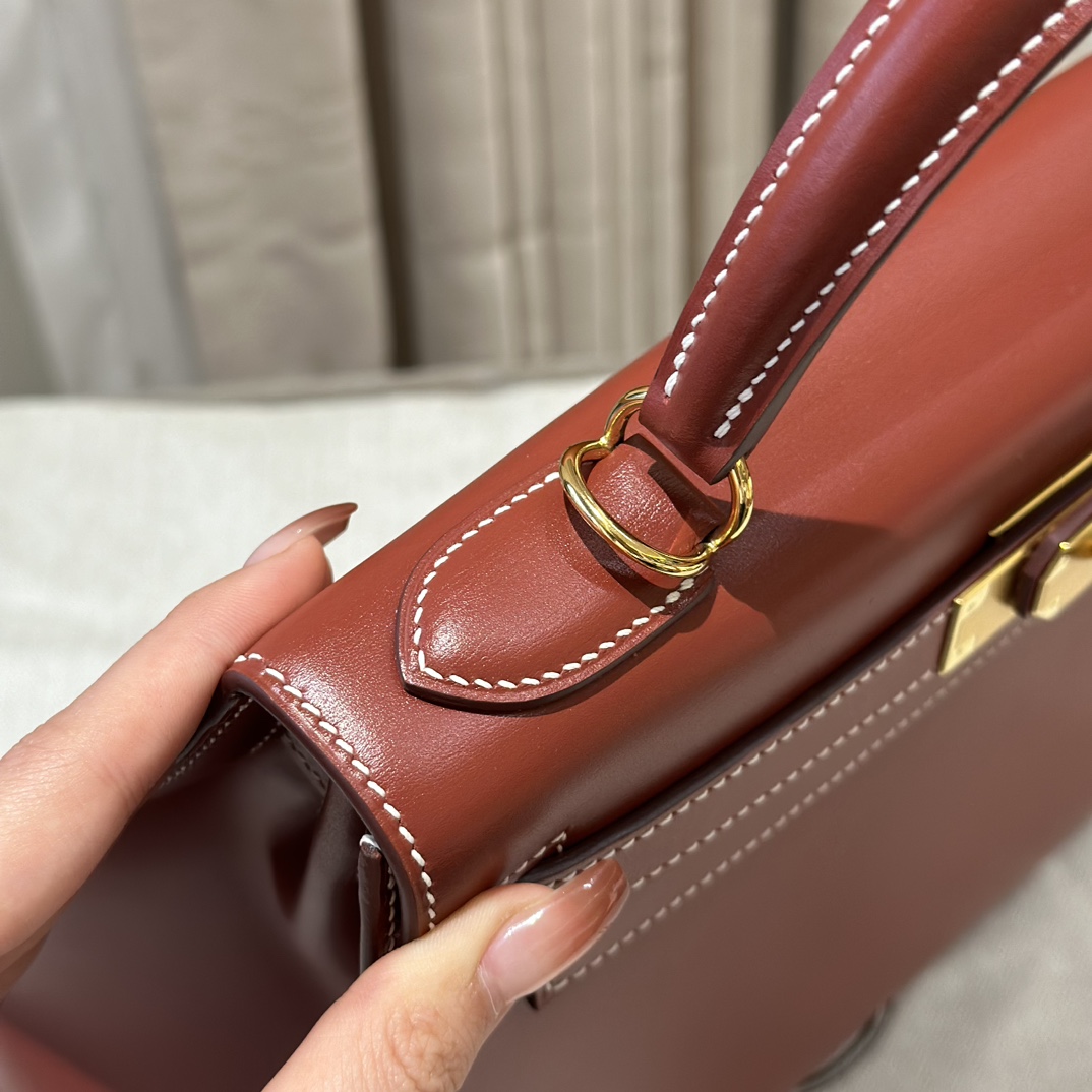 Hermès Kelly 36Brique Handbag (Handmade to Order)