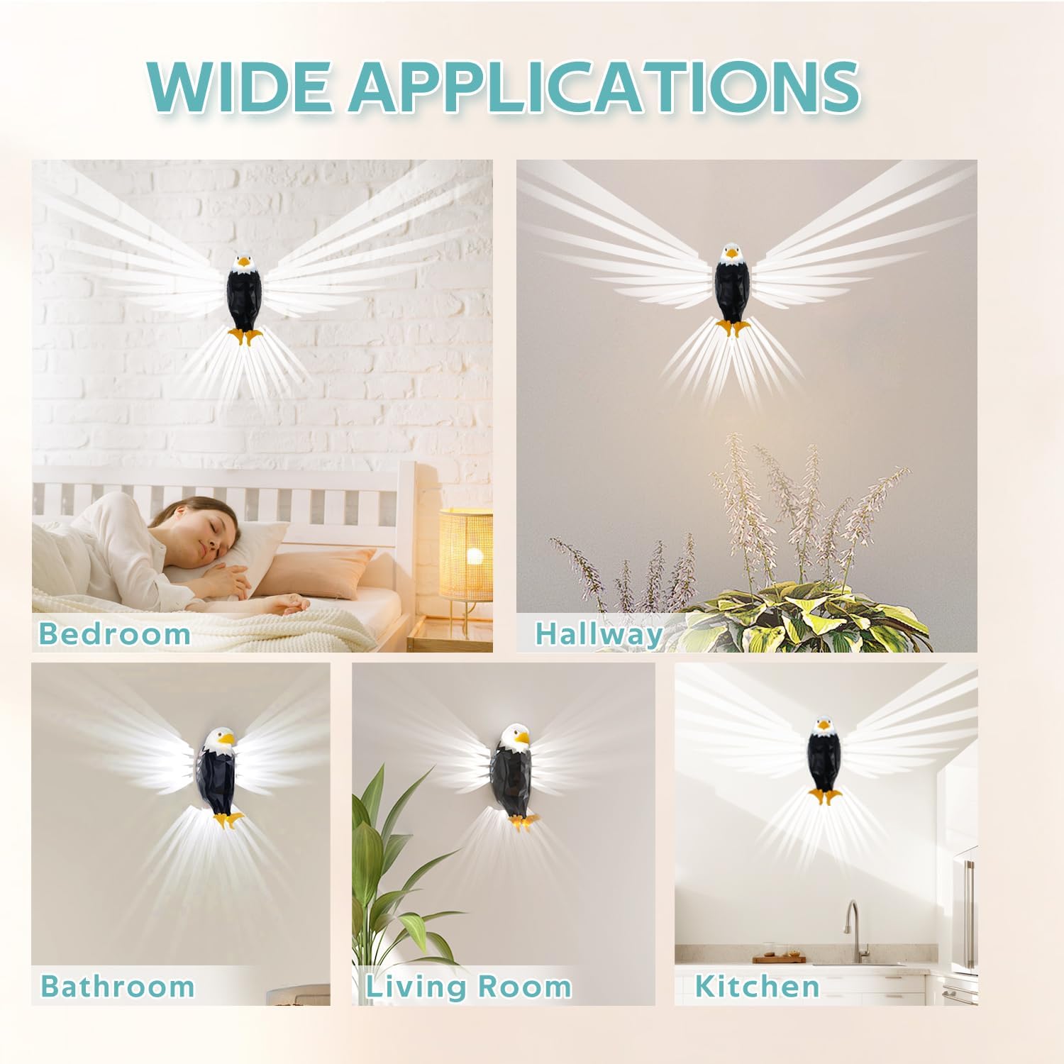 🔥ON SALE🔥Bald Eagle Magnetic Wall Light with Remote Control