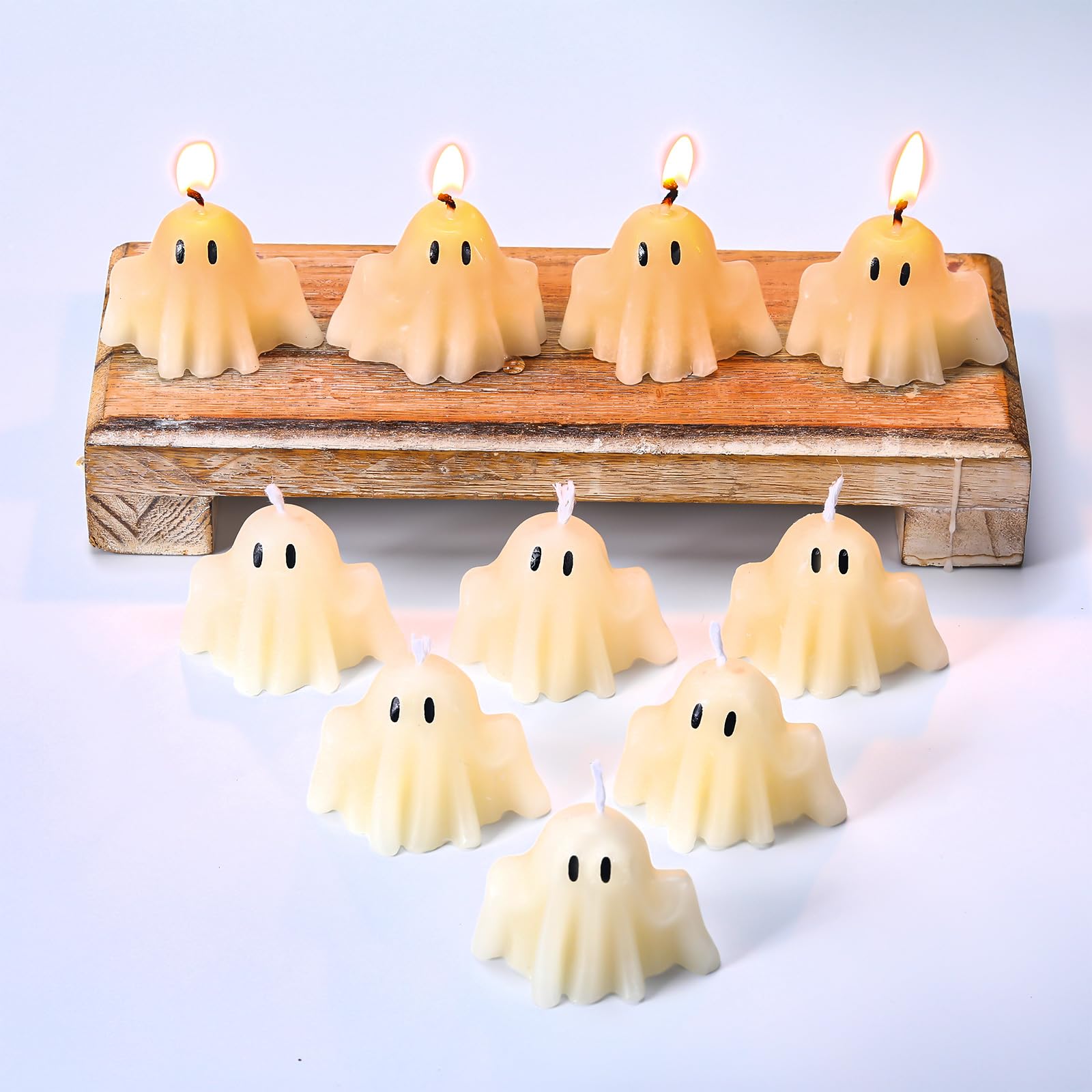🔥ON SALE🔥 5 Pieces White Halloween Decor Candles👻
