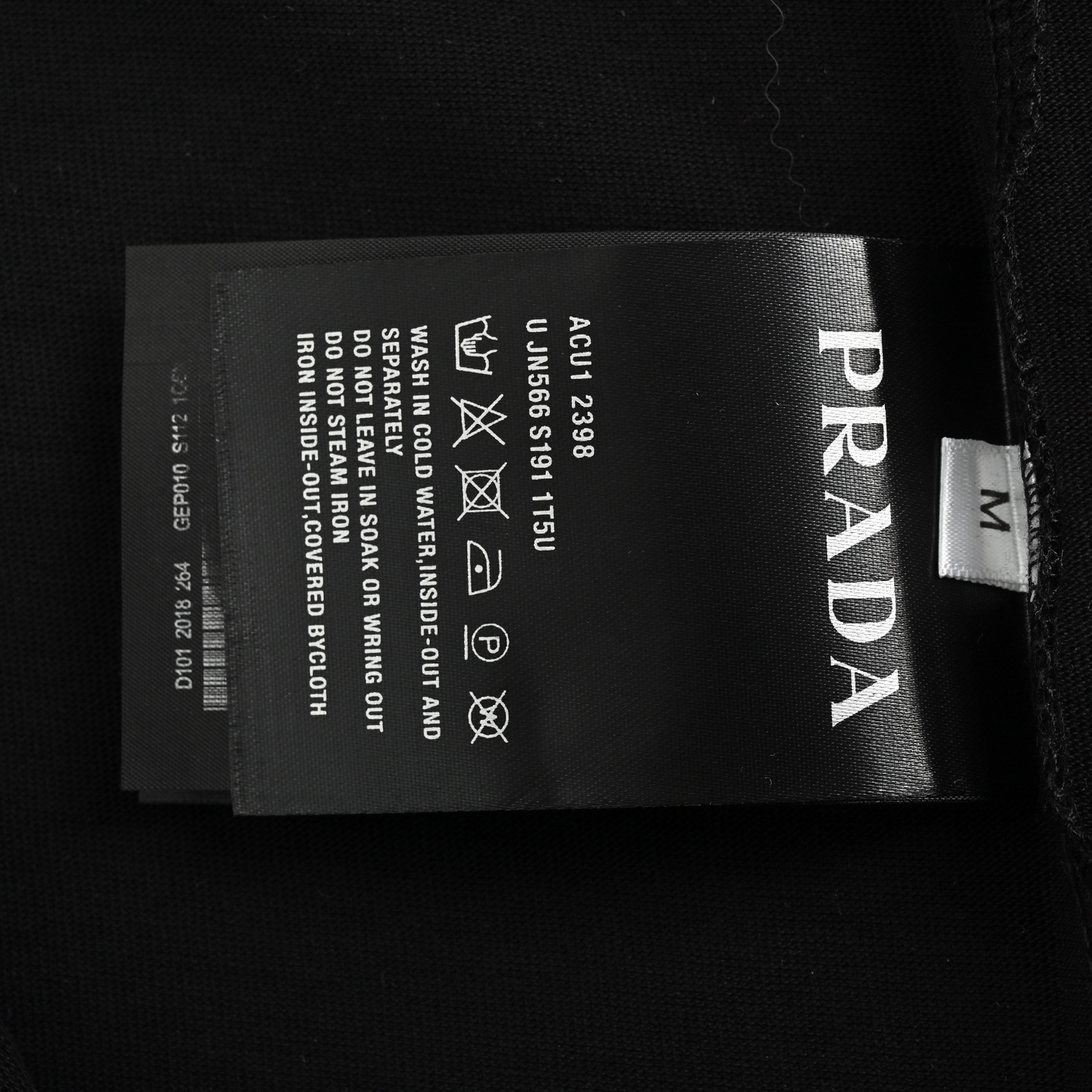 Prada 25ss collar letter embroidered triangle logo short sleeve