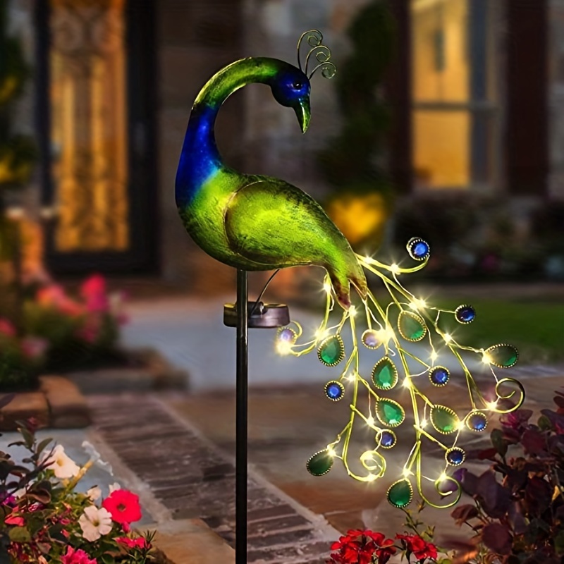 Beautify Your Garden with This Stunning Peacock Solar Garden Light - Waterproof & Durable!