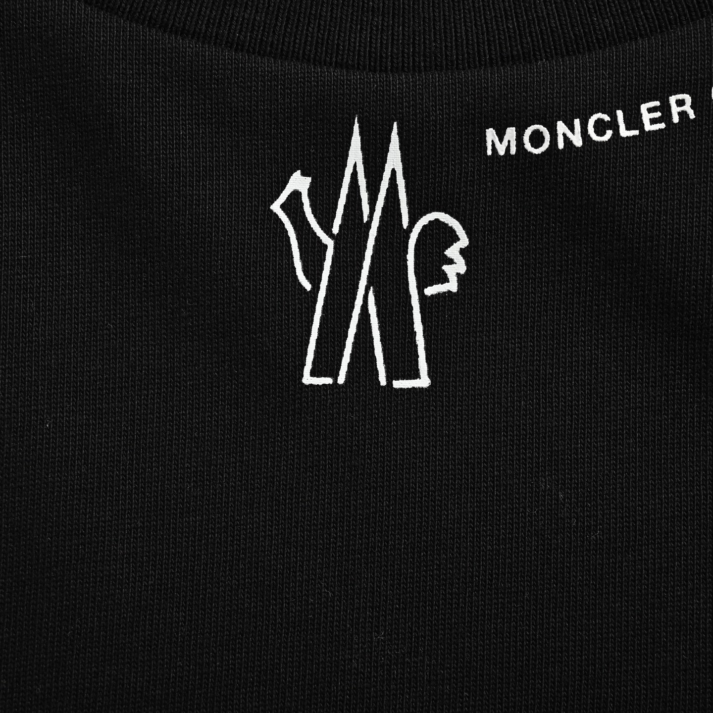 Moncler 25ss neckline lettering logo print short sleeves