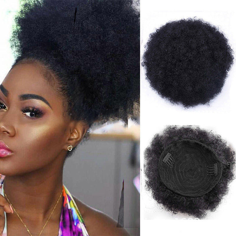 Luna Wigs African American Woman Drawstring Ponytail