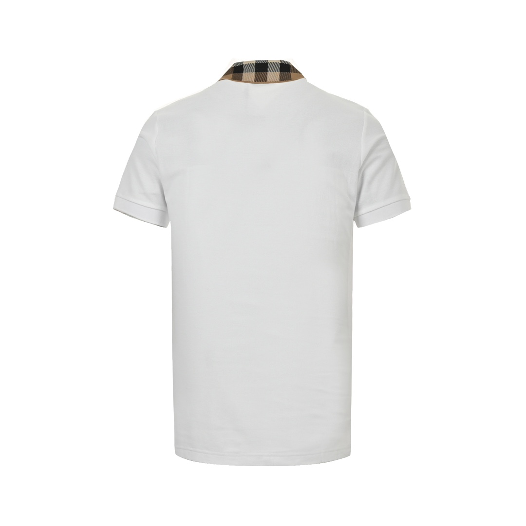 Burberry 24ss check collar Polo short sleeve
